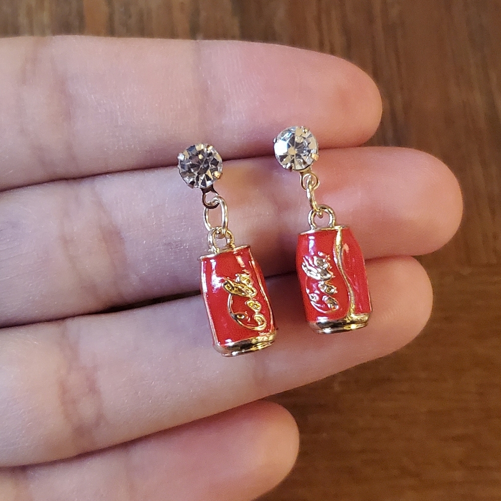 NWOT Coca Cola Earrings - Picture 3 of 4